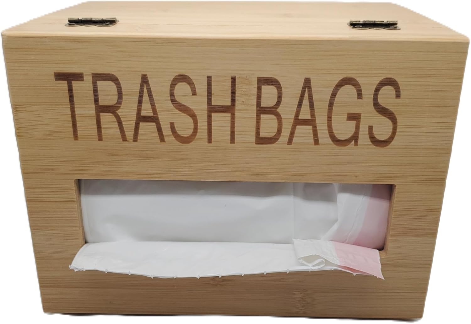 Extra Large Trash Bag Roll Dispenser, Compatible with All Brand 13/30/33 Gallon Trash Bags Rolls, Bamboo Trash Bag Holder for Countertop, Under the Sink and Wall Mount