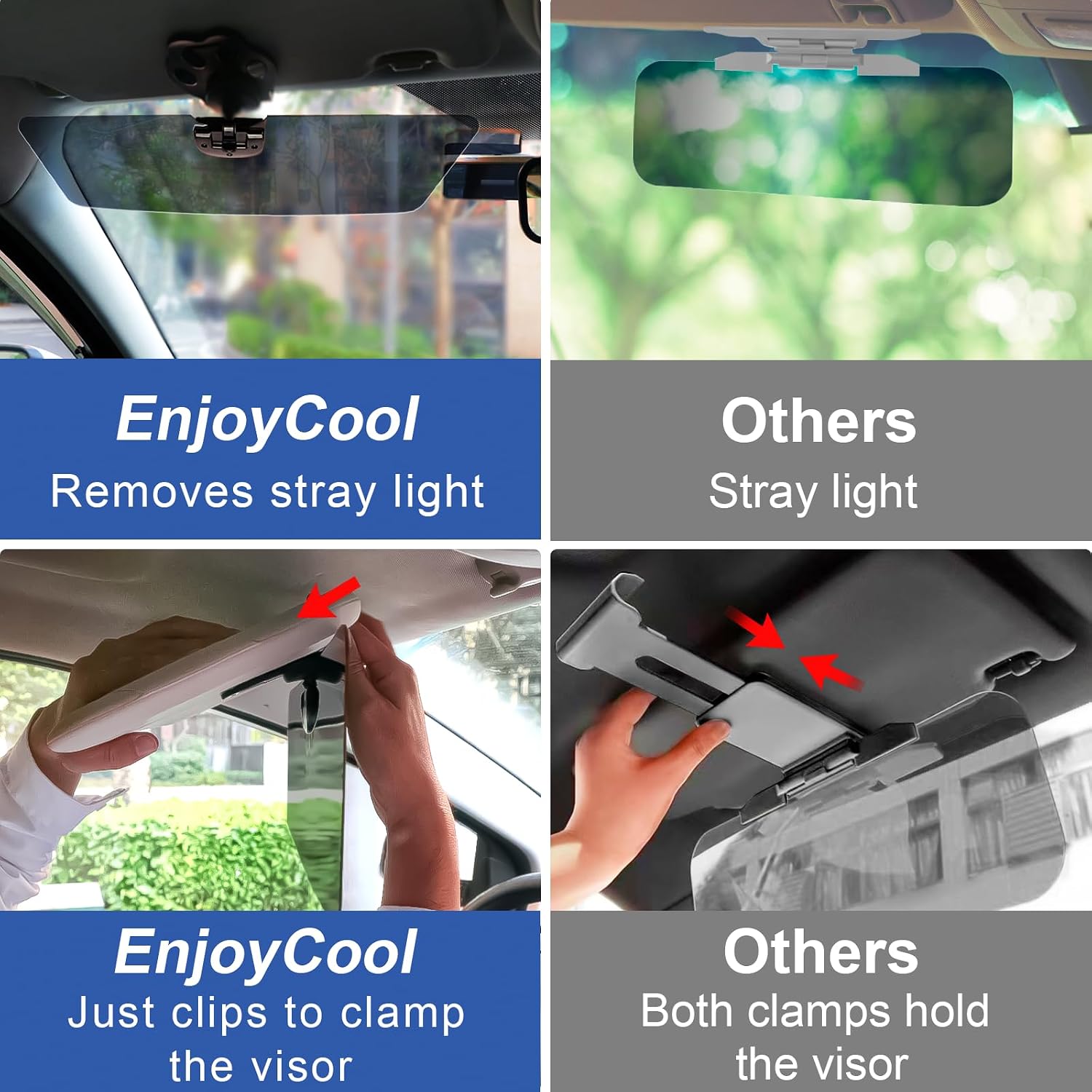 Sun Visor Extender for Car, Polarized Sun Visor for Car, Adjustable Cars Visor Extender Sun Blocker,Sunvisor Extension Protect from Snow Blindness,Glare and Harmful Light(1PCS)