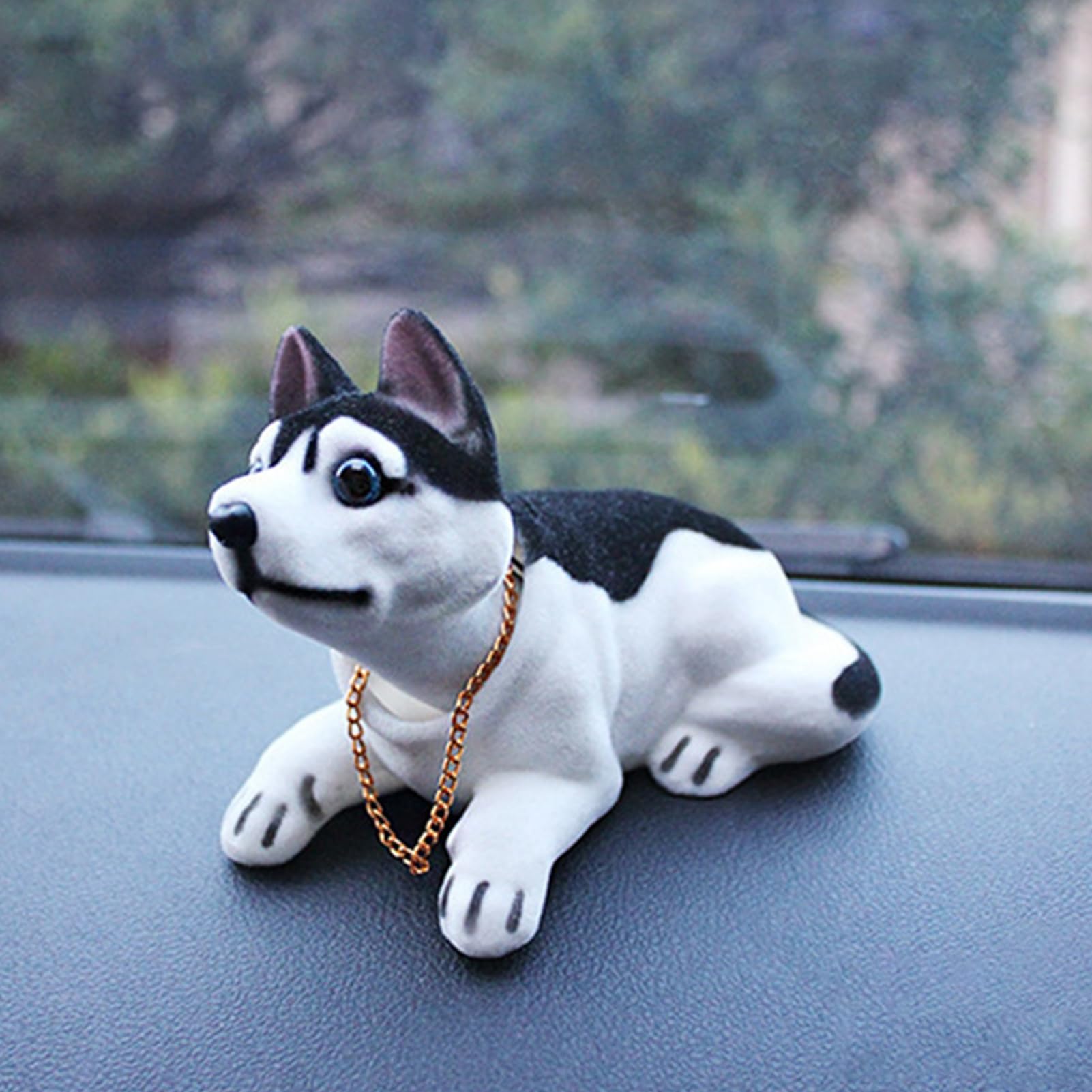 Pour tableau de bord de voiture – Chien en résine | Jolie tête secouante | Figurine créative de décoration de voiture avec fabrication exquise pour véhicule, bureau, maison et affichage de cadeaux