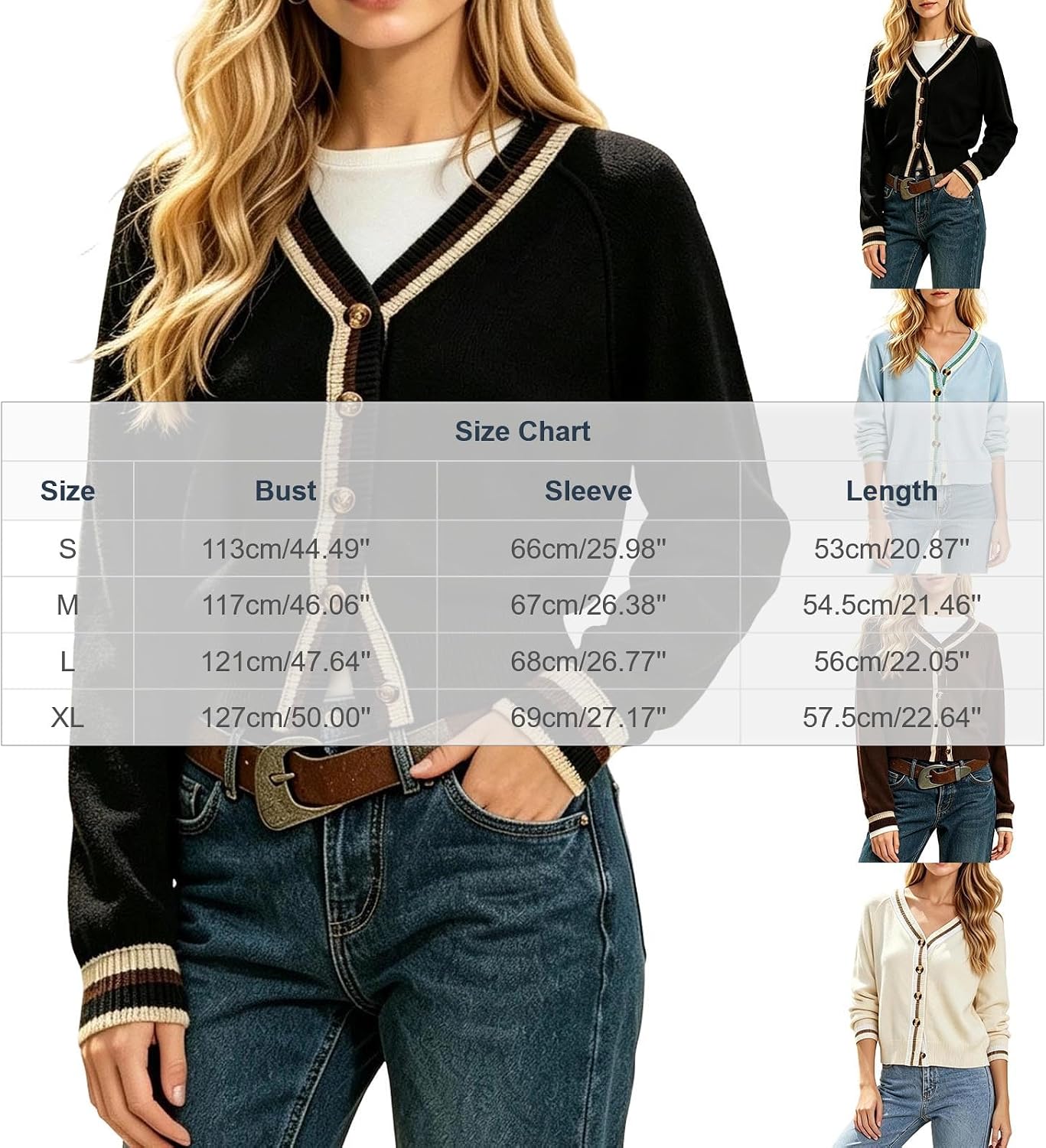 Button Cardigan Sweaters for Women Fall Crop Clothes