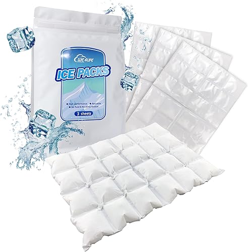 Hojas de hielo reutilizables para enfriadores  Hojas de hielo flexibles para enfriar  Bolsas de almuerzo para congeladores  Hojas de cubo de hielo