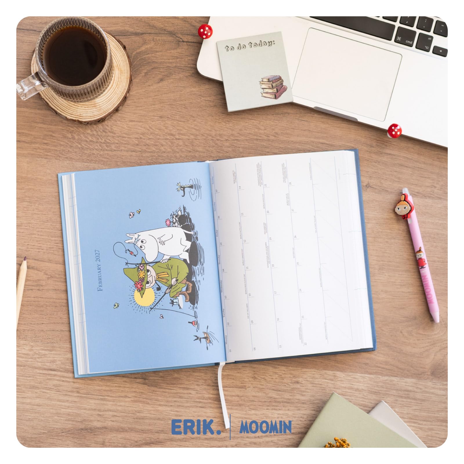 Grupo Erik A5 Academic Diary 2026-2027 Week to View - Moomins Gifts | Back to School Planner 2026-2027, Mid Year Diary 2026 2027, A5 Weekly Planner | Moomin Stationery Gifts