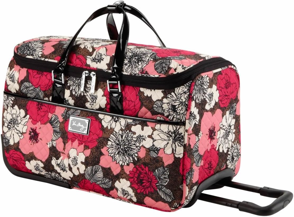 Vera Bradley 22" Roll Along Duffel in Mocha Rouge Travel
