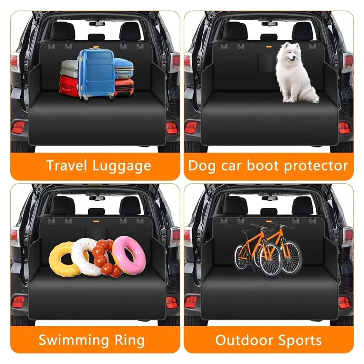 ELECTROCNT Dog Car Boot Liner Protector for Toyota C-HR PHEV (seit 2024), Waterproof Anti-Scratch Tear-Resistan Washable Trunk Cover Mat Travel — view 7