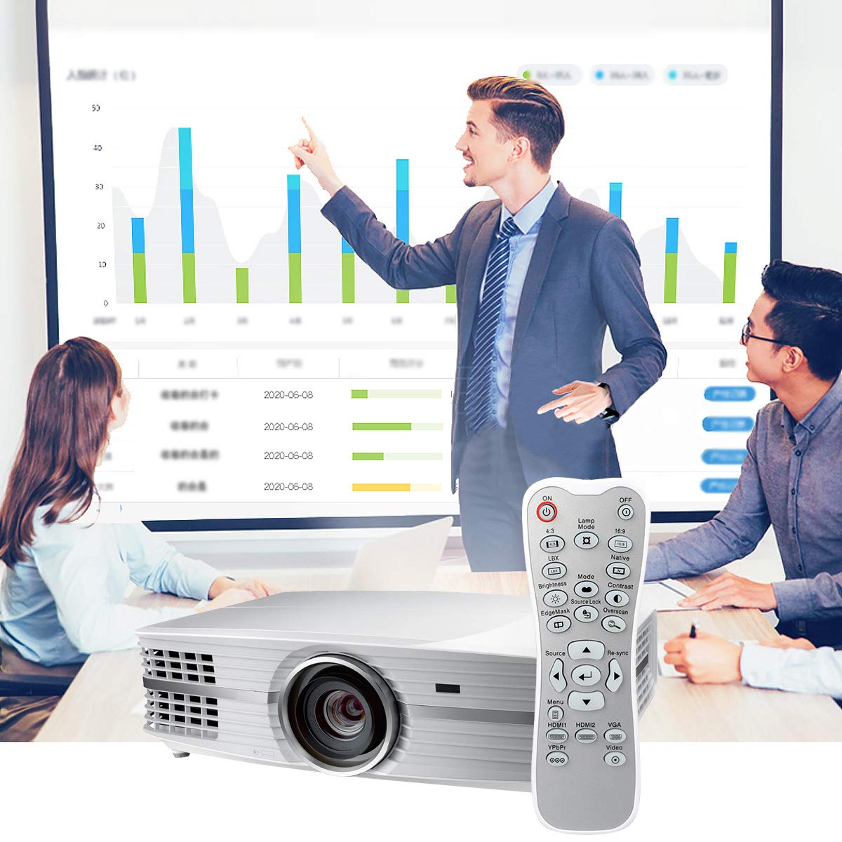 BR-3042B - Mando a distancia L-27-5KEY para Optoma HD180 HD20 HD200X HD200X-LV HD20-LV HD21 HT1081 HD22 HD2200 HD23 VDHDNG VDHDNZ
