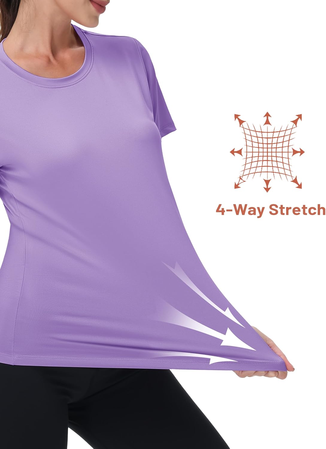 MAGCOMSEN Women's Short Sleeve Shirt UPF 80+ Sun Protection T-Shirts Quick Dry Workout Gym Running Tops - Image 4