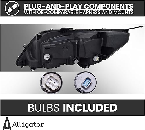 Miniatura 4 de Conjunto de faros delanteros compatible con Honda Odyssey 2018 2019 2020 Elite, Touring Mini Pasajero Van DerechoLado del Pasajero Certificado CAPA