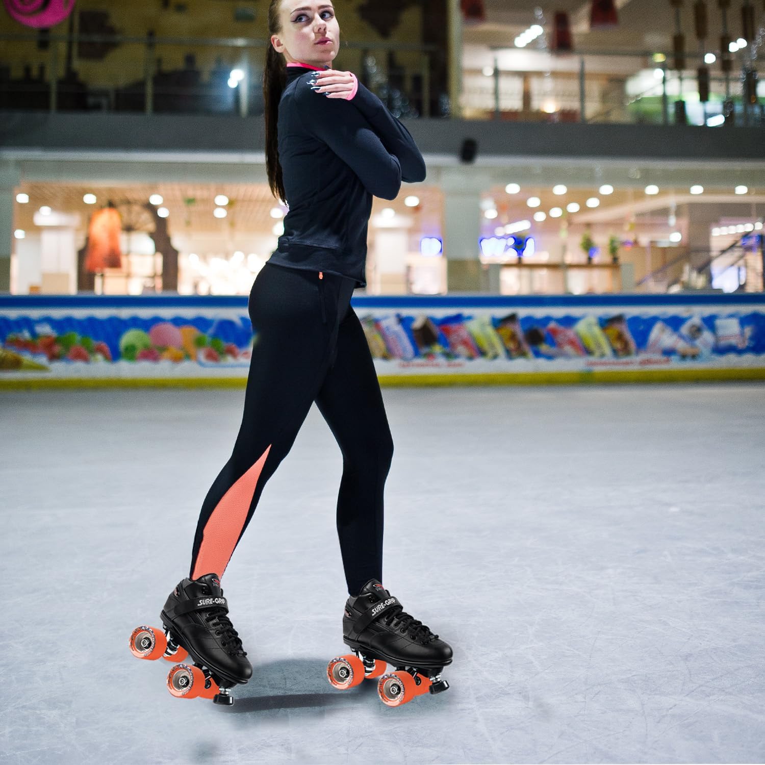 Sure-Grip Cannibal Indoor Wheels - Made with Voodoo-Thane Urethane - Aluminum Hub for Extra Speed & Control - Diameter of 62mm and Width of 42mm - Indoor Race Formula - Pack of 8 Wheels