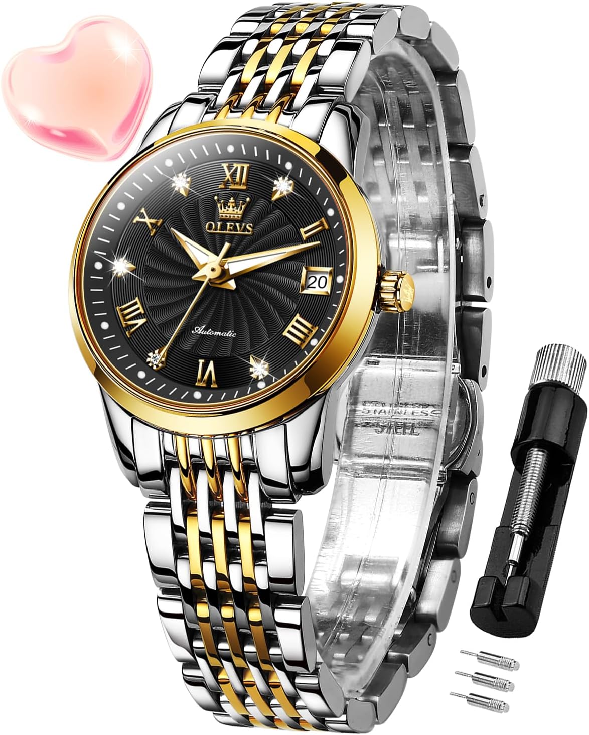 OLEVS Womens Automatic Watch Diamond Fashion Luxury...