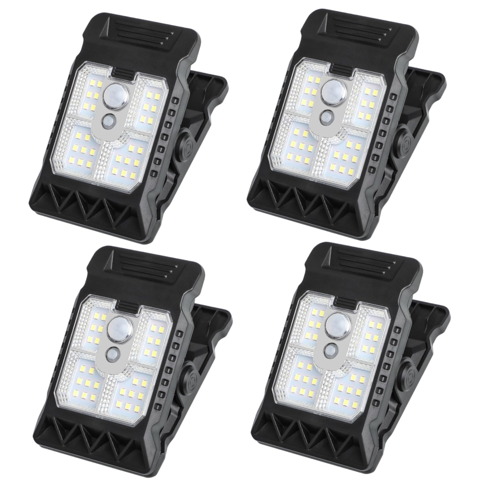 4 luces solares de clip exteriores portátiles con sensor de movimiento
