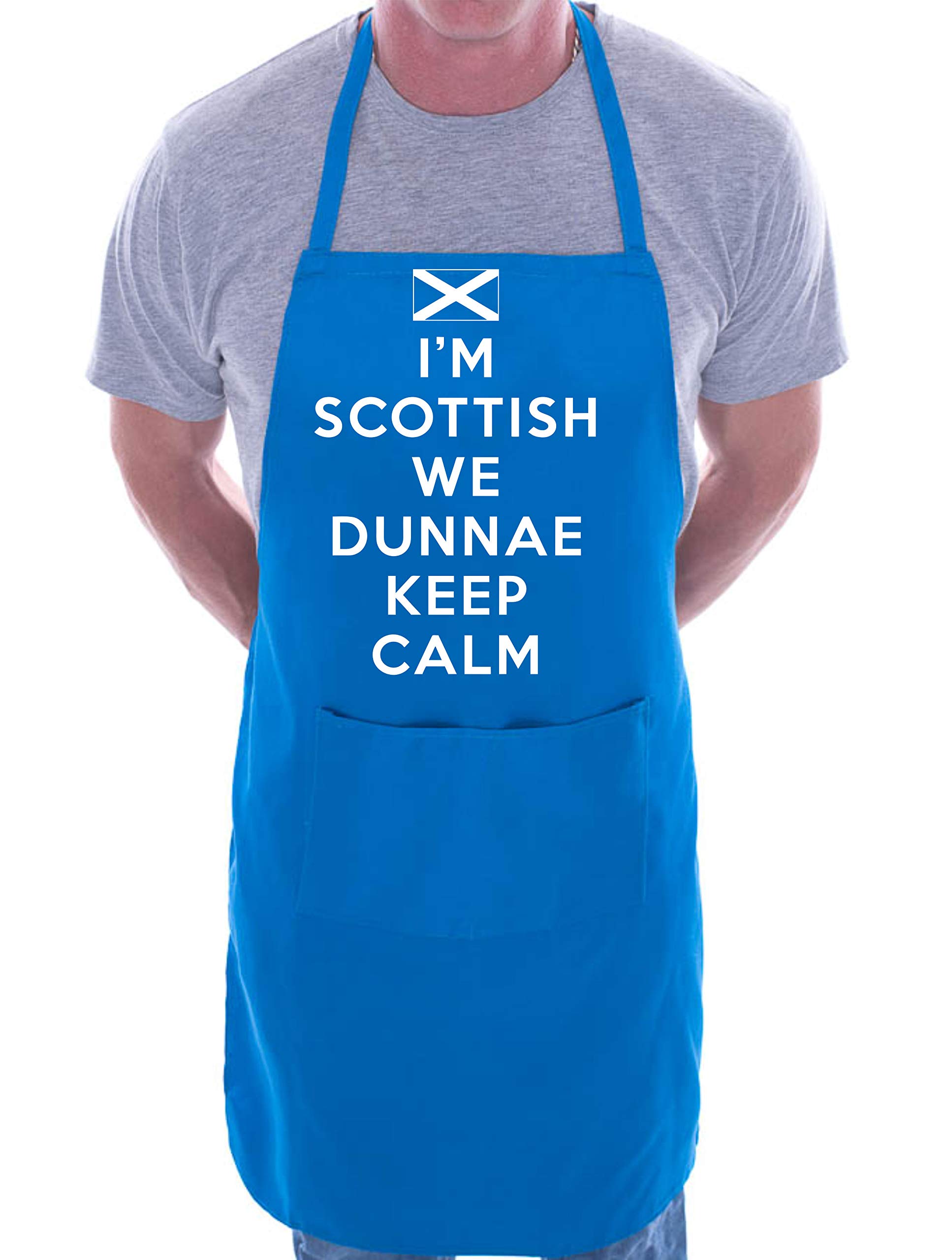 Print4U I'm Scottish We Don't Keep Calm BBQ Cooking Apron Blue