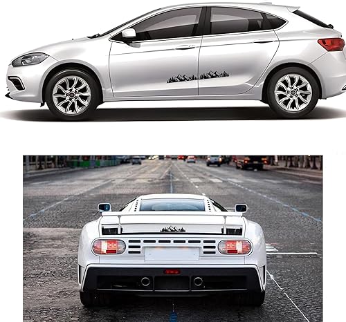 Miniatura 4 de Calcomanía de vinilo para árbol de montaña de nieve gráfico de emblema de automóvil protección UV e impermeable calcomanía para laptop calcomanía de