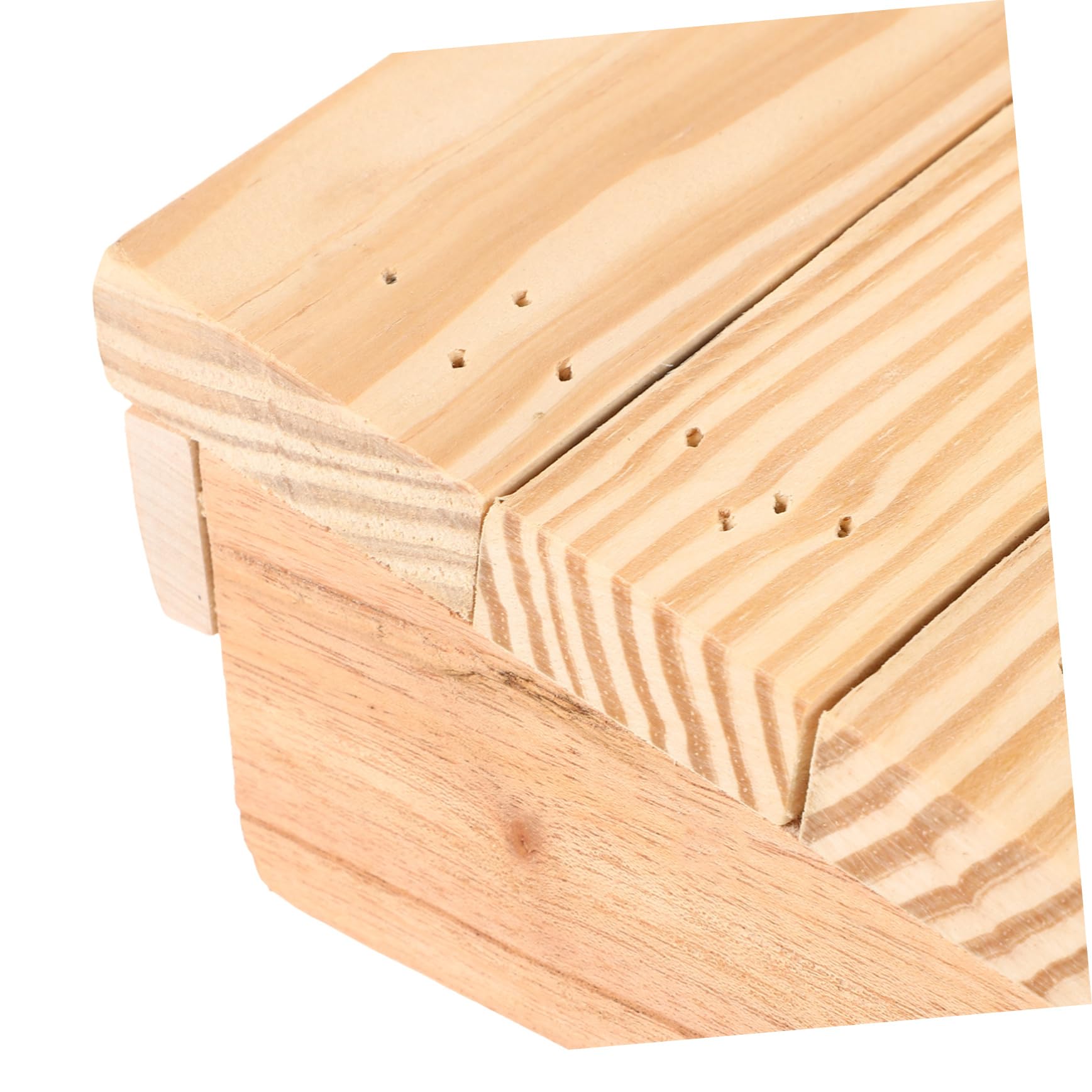 Alipis Rampa De Umbral De Madera Maciza 25,8x30x7 Cm Antideslizante para Sillas De Ruedas y Robots Aspiradores Uso Doméstico Portátil