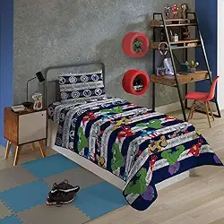 Lepper, Edredom Avengers Solteiro Infantil Dupla Face Microfibra Lepper