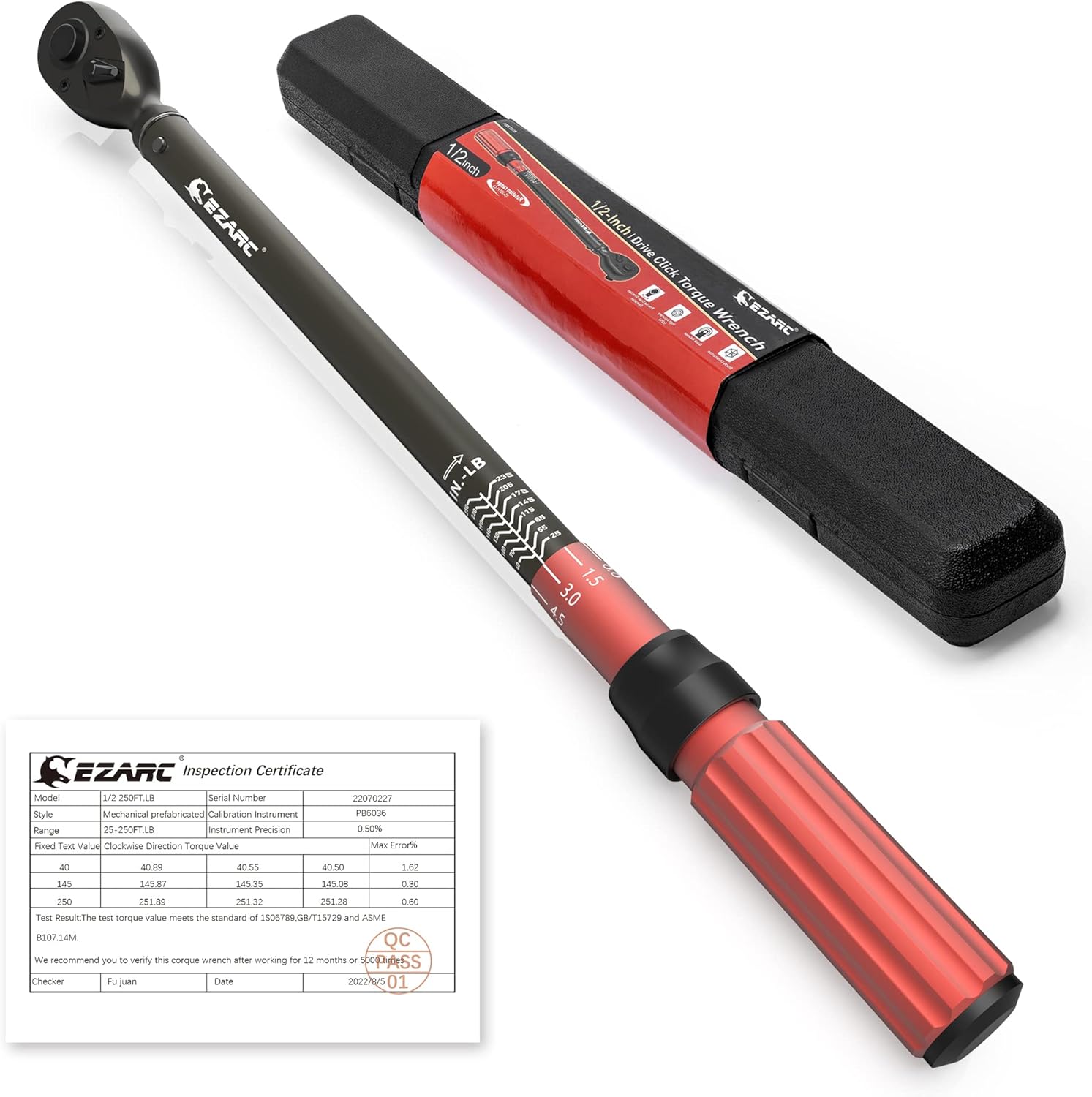 Buy EZRAC 1/2 Inch Drive Click Torque Wrench 25250 FtLb Car Torque