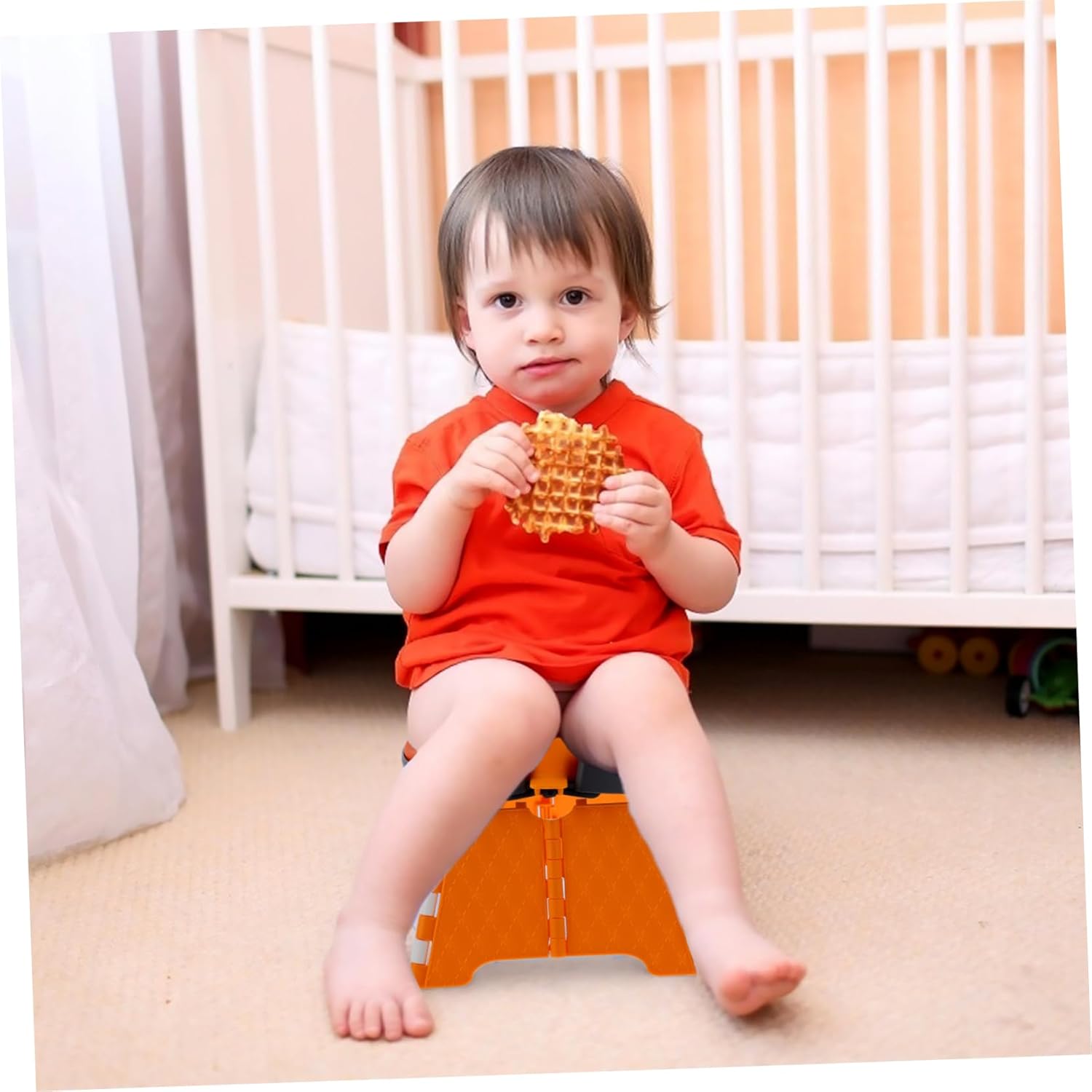 UPKOCH Portable Baby Foldable Toilet for Kids Travel Potty Detachable Seat Lightweight Design for Outdoor Use Suitable for Boys and Girls Easy to Carry
