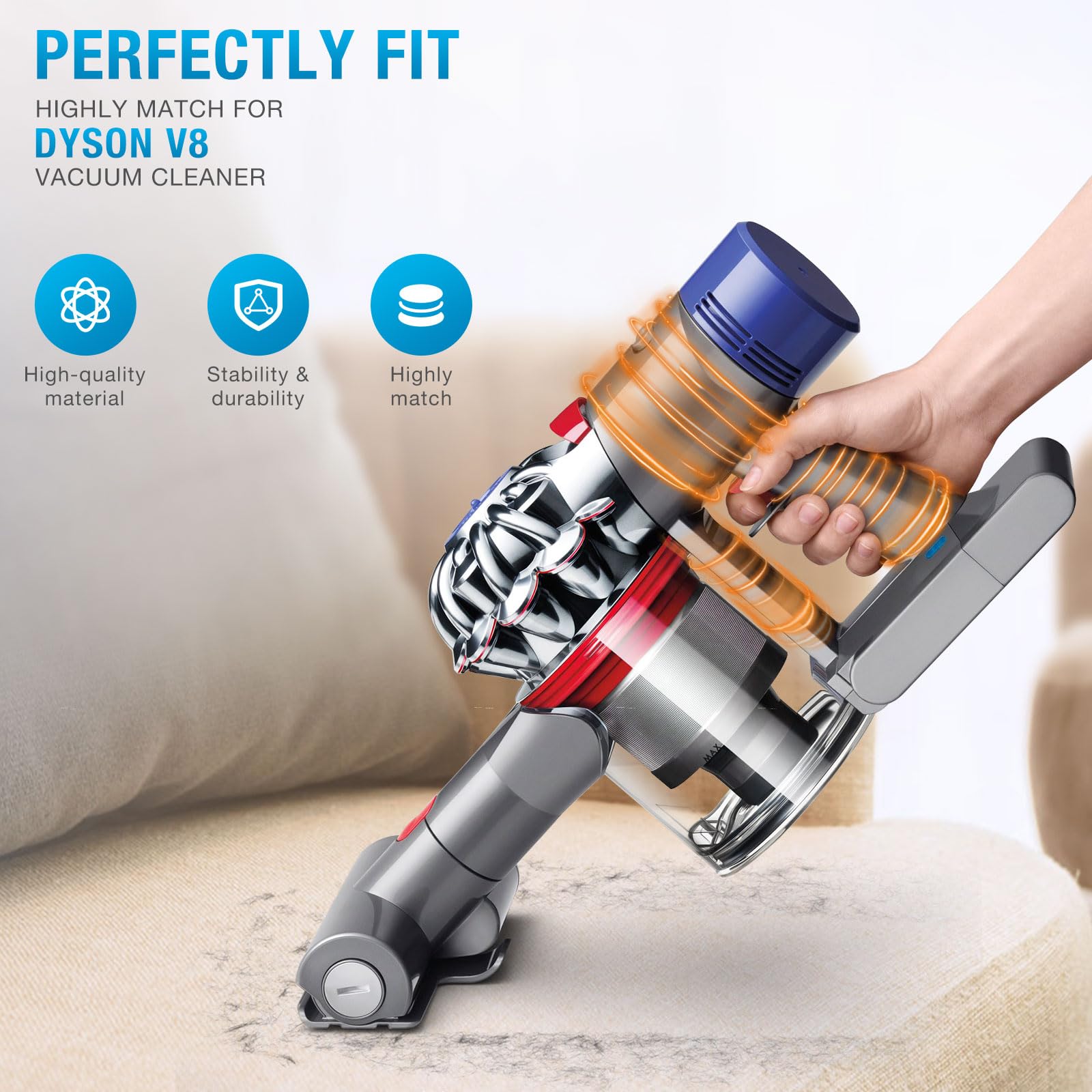 ダイソン Dyson V8 SV10 ① ダイソン Dyson V8 Slim Fluffy Extra SV10KEXTBU 1台 - アスクル