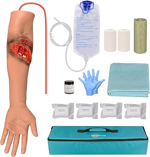 Laceration Wound Simulation Arm Kit Lacerated Arm and Fractured Training Model for First Aid Training and Medical Education