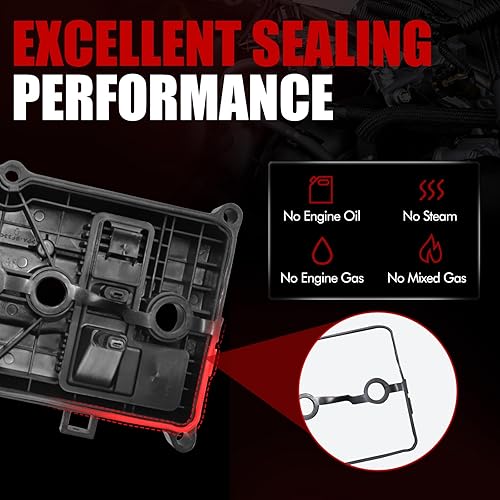 Miniatura 6 de MITZONE Kit de cubierta de válvula de motor compatible con Nissan Tiida 2007-2018 Nissan Versa 1.8L L4 Repace 13264EM30C 2007-2013