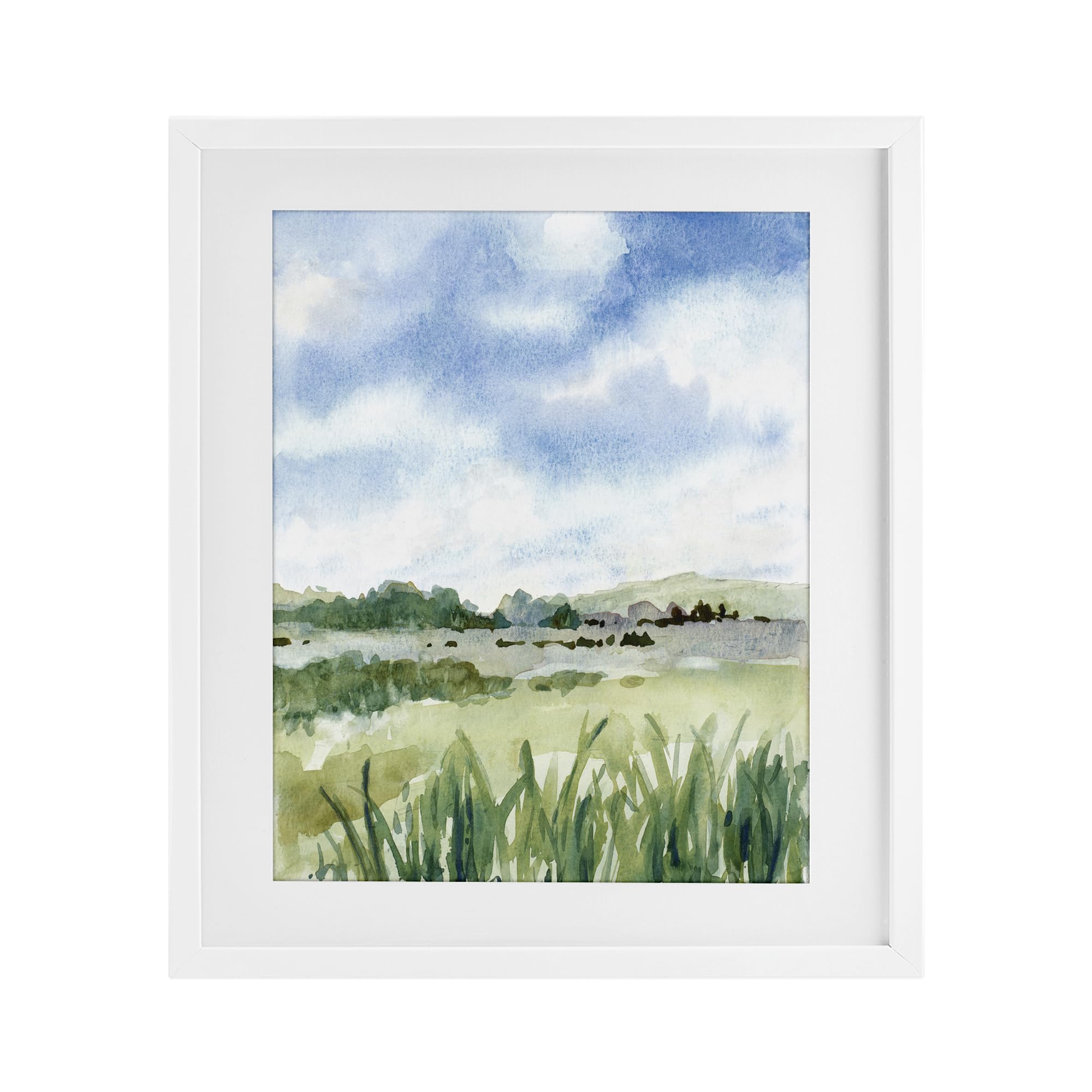 Fresh Spring Morning Landscape, 17 x 21 Inch Framed Print Under Glass