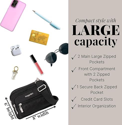 Miniatura 9 de baggallini - Bolso tipo bandolera con triple cremallera