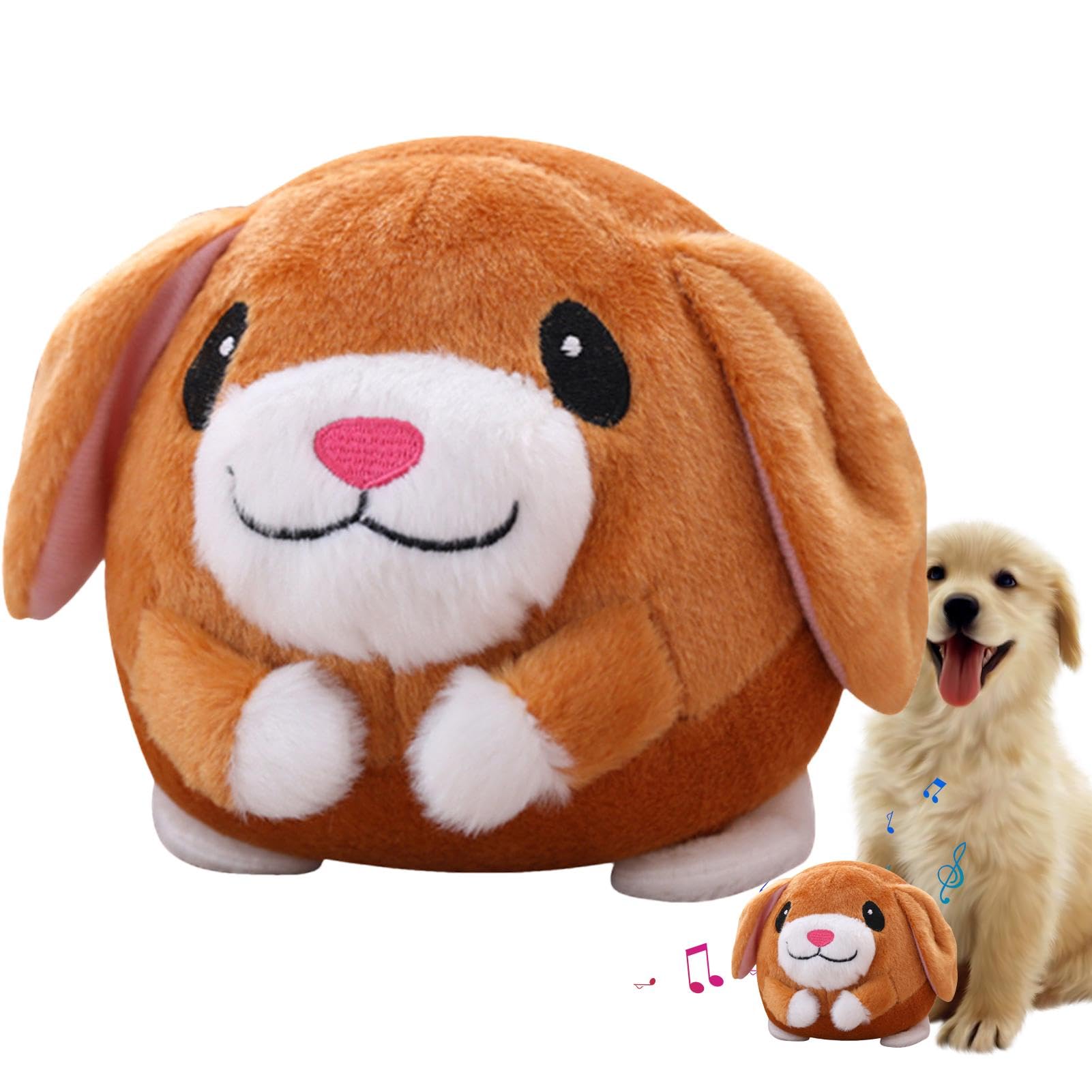 Active Moving Pet Plush Toy, Talking Moving Dog Toy, Cartoon Plush Balls Interactive Dog Toys, Jumping Toy For Dog, Shake Bounce Boredom Toy, Dancing Dog Ball Bouncing Toy For Small Medium Dogs