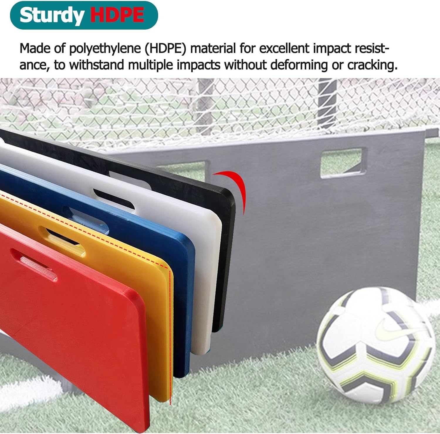 Large Soccer Rebounder Training Board,Heavy Duty Foldable Sports Soccer Return Ramp/Soccer Practice Equipment, for Ball Passing Training (Blue 100cm/39.4inch)