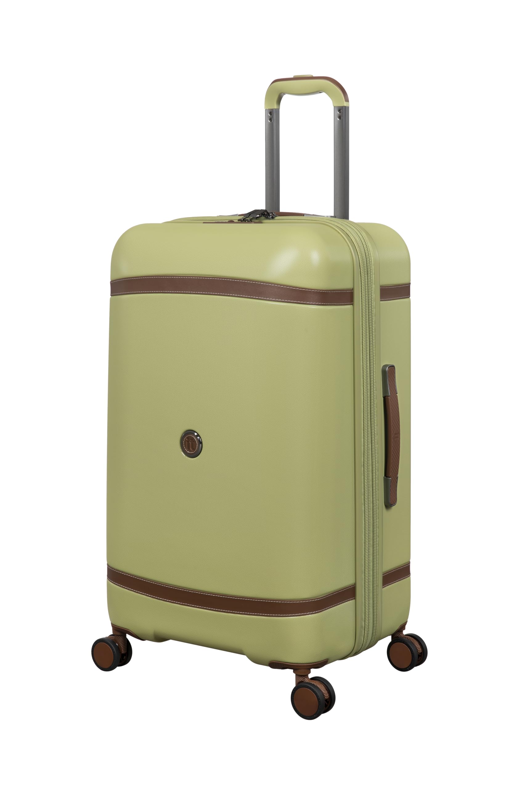 extravegant -green-medium-24 inches expandable hard case beautiful interior carry-on 8 wheel trolley bag