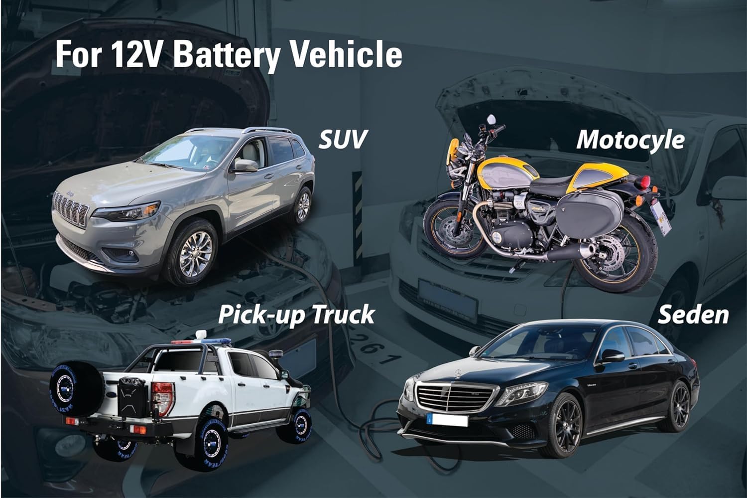 Justin Case Super Heavy-Duty Jumper Cables for Car, Includes 1 Gauge Wire Conductor 25' Car Jumper Cables & 365 Days of Roadside Assistance
