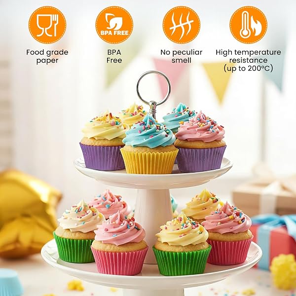 500 Mini Pirottini Standard Per Muffin, Pirottini In Carta Antiaderente Resistenti Al Calore, 3,5 Cm x 2,25 Cm, Adatti Per l'Uso In Forni e Friggitrici Ad Aria (3.5cm) - 3