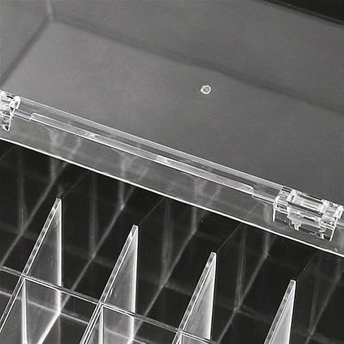 Miniatura 4 de GIBZ Organizador de lápiz labial para tocador, contenedor de almacenamiento de lápiz labial transparente con tapa 7 8 9 16 18 24 36 40 ranura 24