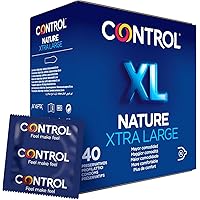 CONTROL Nature XL Preservativi Classici Taglia Grande in Lattice Naturale 40 Pezzi
