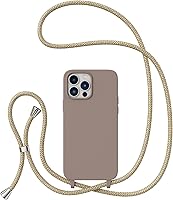 Vista 11 de ZTOFERA Funda cruzada para iPhone 14 Pro Max con correa de cordón, cuerda ajustable, funda suave de silicona líquida para iPhone 14 Pro Max de 6.7