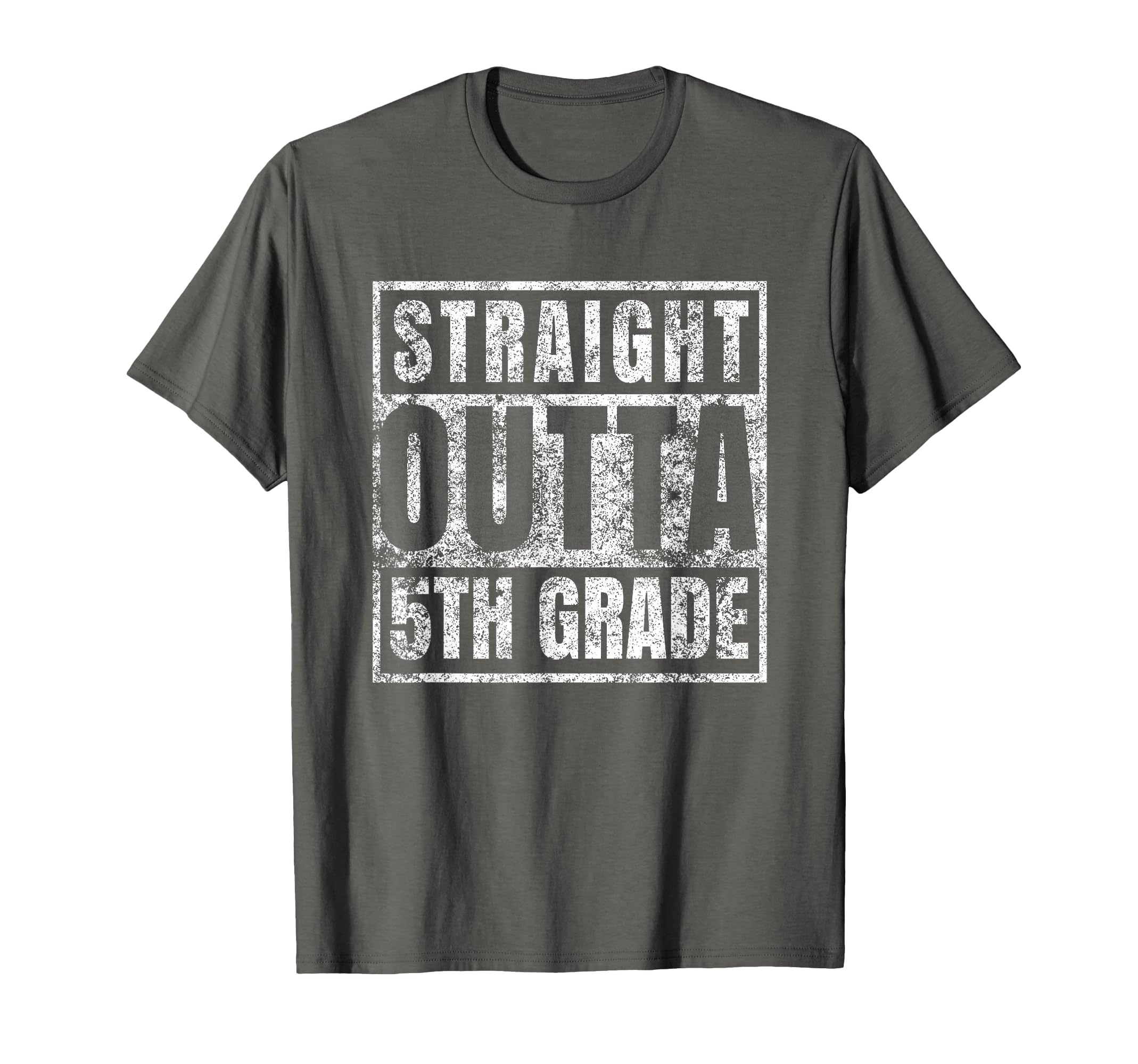 Straight Outta 5th Grade T-Shirt Graduation Gift Her Him Boy T-Shirt