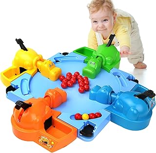 Hungry Hippos Game for Kids, Snappy Shark Family Board Game Fun Toys for All The Family Entertainment, Hungry Hippos Launchers Game For Children Adults