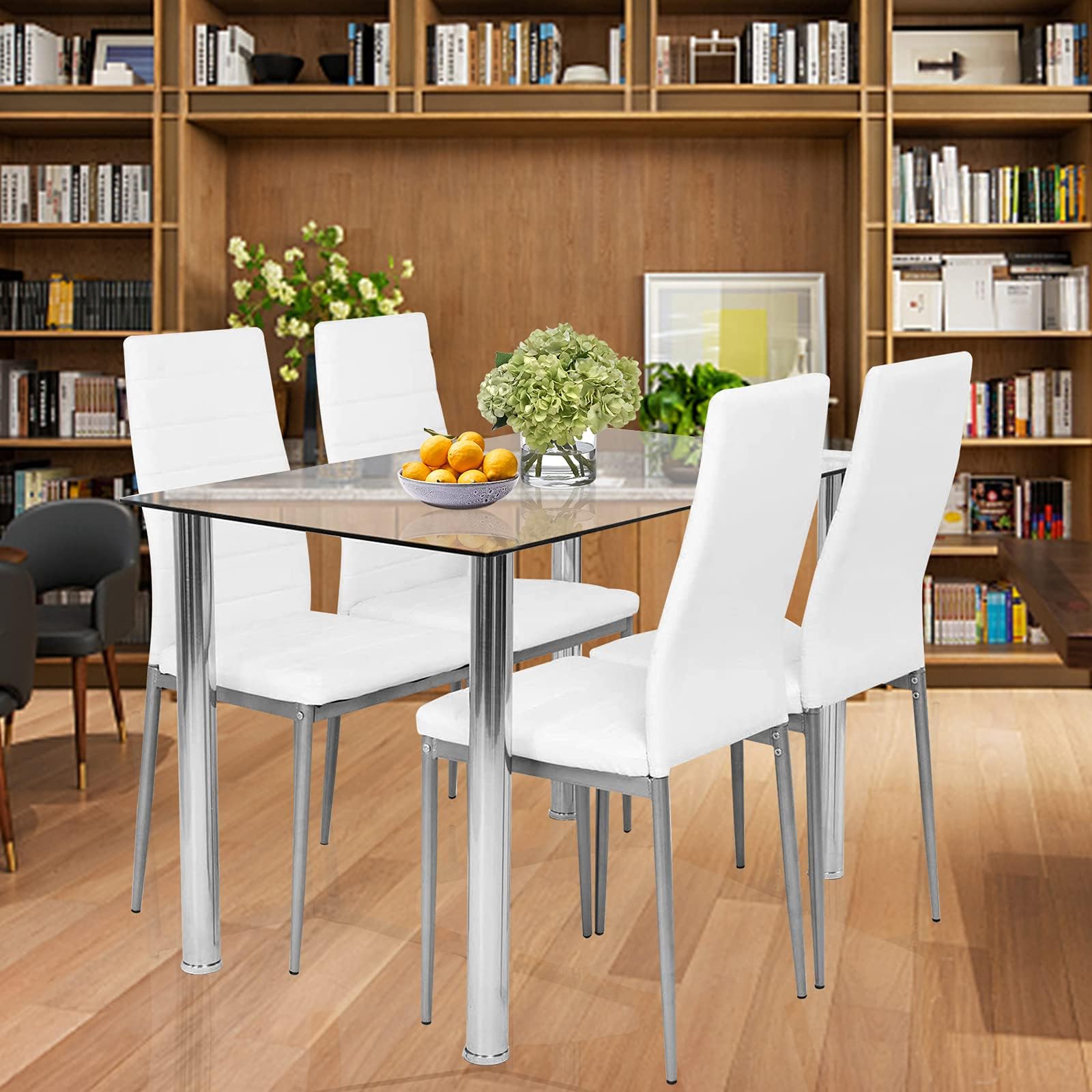 Seater White Glass Table Set Glass Dining Table Set Modern