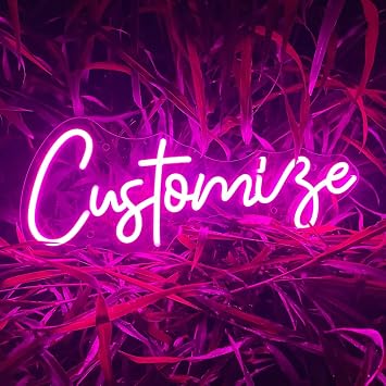 Selegna Custom Neon Sign - Personalized Neon Signs for Wall Decor, Neon Name Sign, Custom Neon Sign for Home, Office, Bedroom, Wedding, Event, and Business Decoration