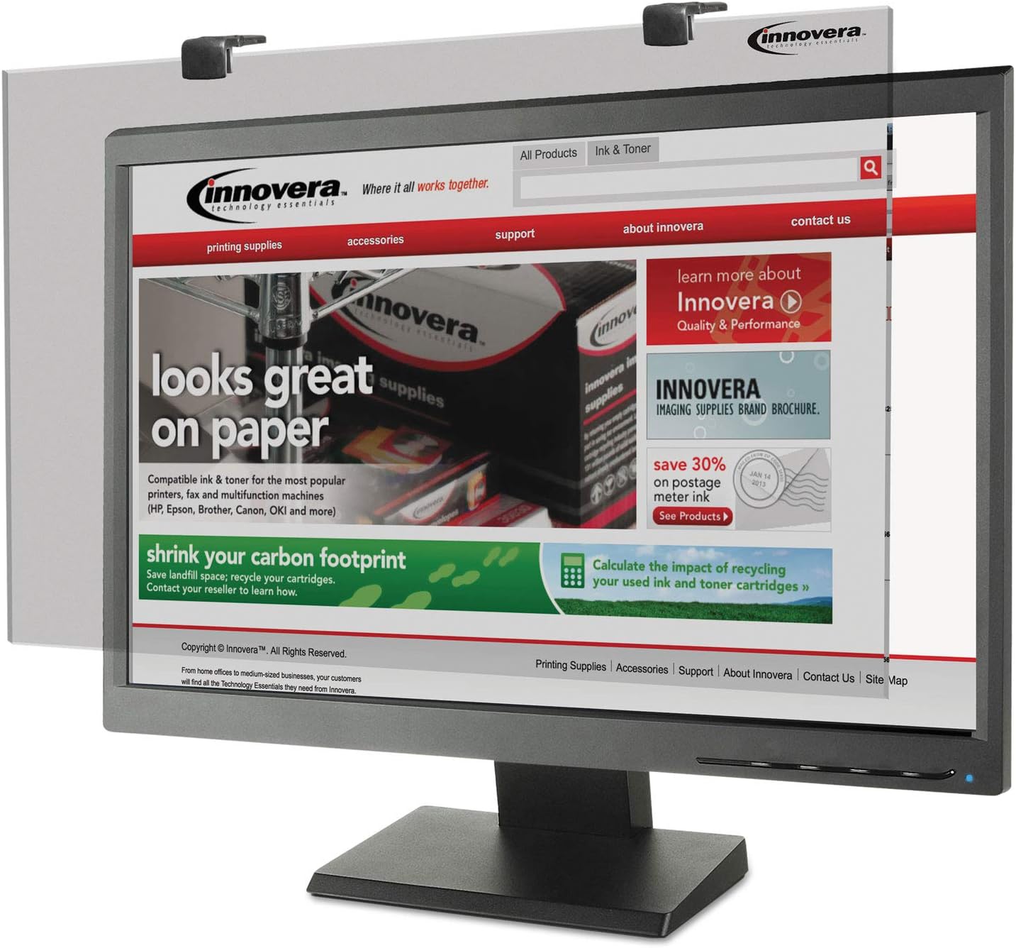 Innovera 46405 Protective Antiglare LCD Monitor Filter 21.5-Inch -22-Inch Widescreen LCD 16:9/16:10