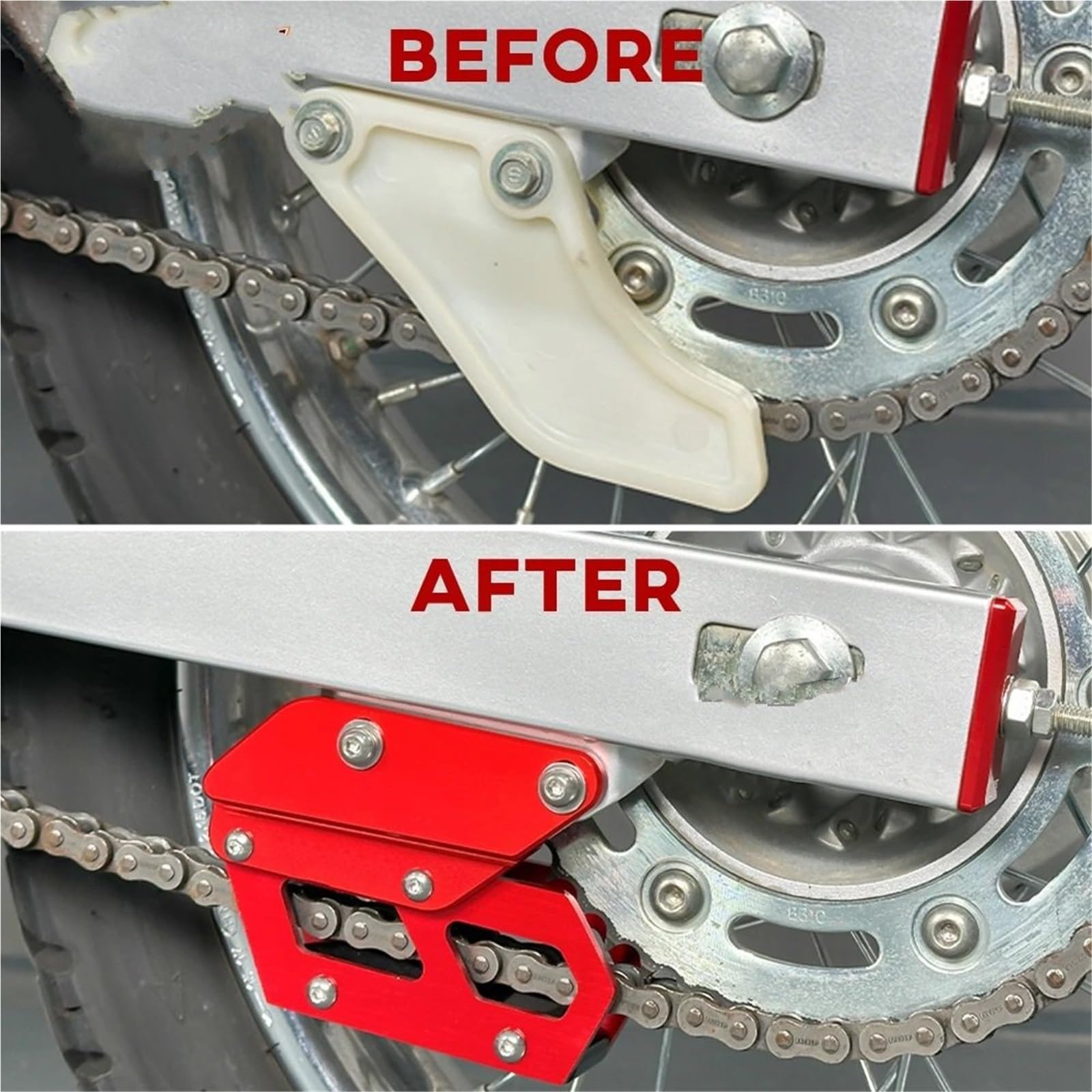 osłona zębatki silnika Pasuje do Honda XR125L XR150L XR190L 2010-2024 Osłona zębatki łańcucha Osłona prowadnicy łańcucha(Chain Guide Slider)