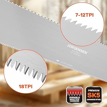 JORGENSEN Japanese Pull Saw, 10 Inch Pro Double Edge Hand