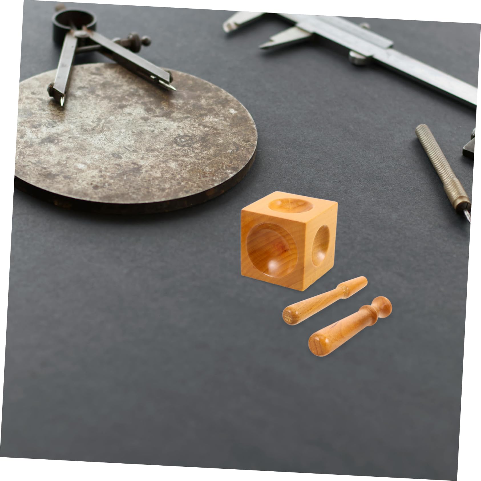 SHINEOFI Blocchi Di Legno Per Doming Cubi Di Legno Per Artigianato Strumento Di Punzonatura Per Gioielli Set Di Strumenti Per Lavorazione Argento Per Creazione Di Gioielli Fai Da Te
