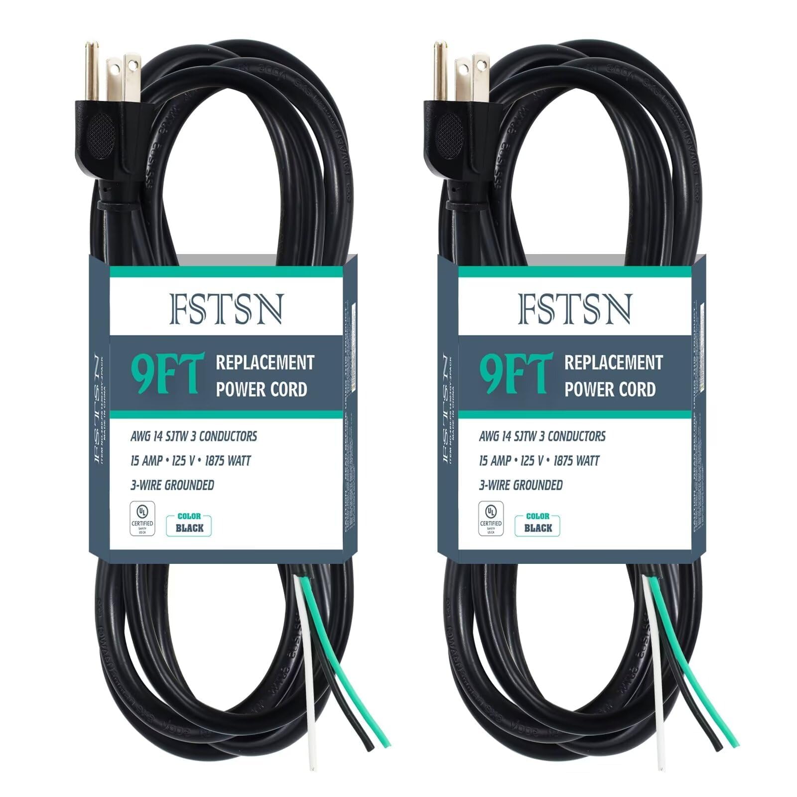 FSTSN 2-Pack 9ft Replacement Cords