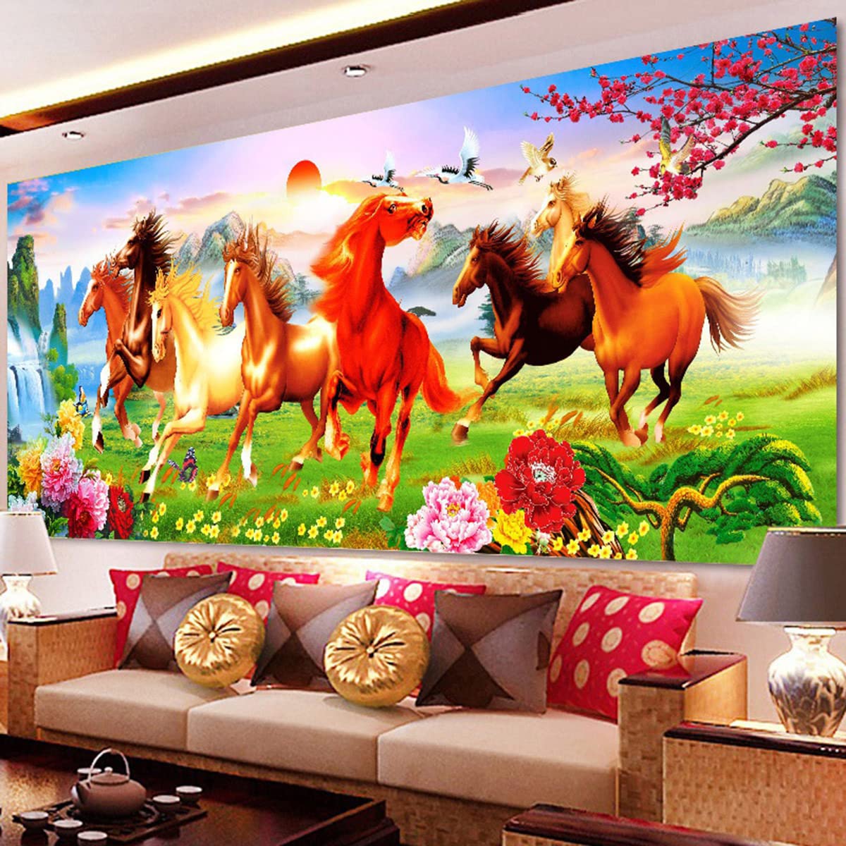 Running Horse Design Instarry 5D Diamond Painting Kit - Large 47x24 ...
