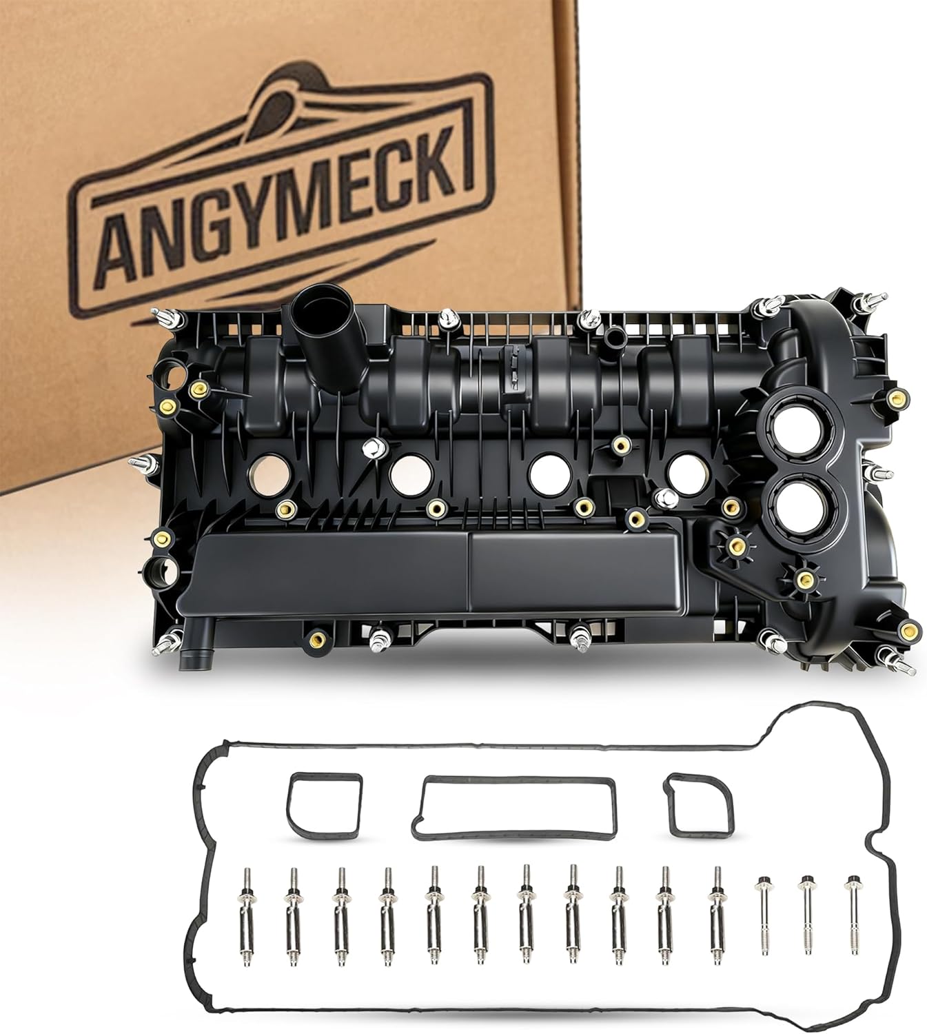 Engine Valve Cover W/Gasket Compatible with 2015-2019 Ford Edge Explorer Compatible with 2015-2021 Ford Mustang Compatible with 2017-2020 Ford Fusion Escape Compatible with 2017-2020 Lincoln MKC MKZ