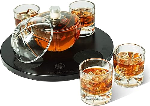 Miniatura 6 de The Wine Savant - Juego de decantador de baloncesto, whisky escocés o borbón, perfecto para entusiastas del baloncesto