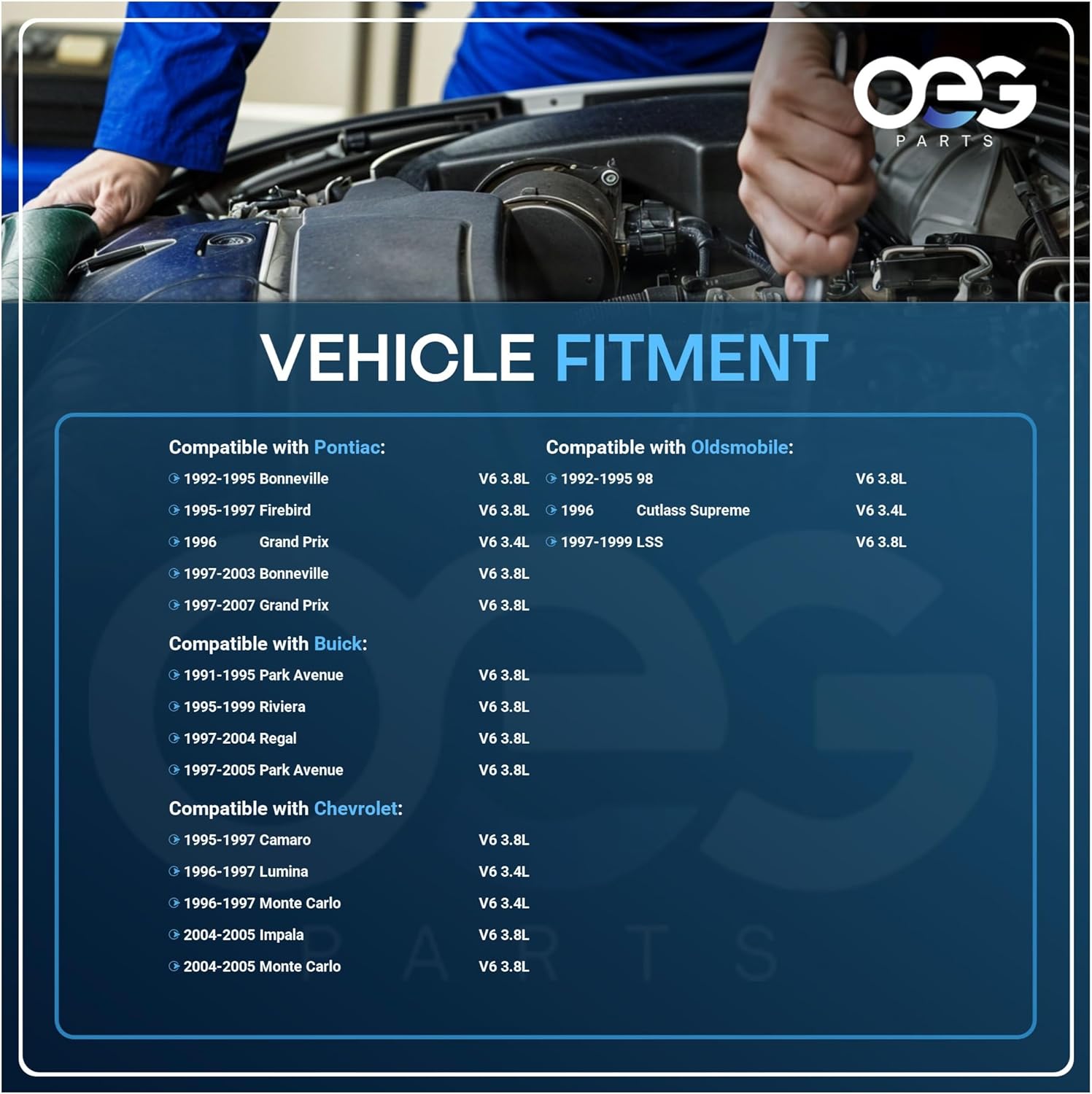 OEG Parts New Starter Compatible with Buick Oldsmobile Pontiac Chevy 3.4L 3.8L 10465309 9000806 9000863 CM9806 323-501 336-1915 336-1924A 337-1111 323-1449, SDR0021, 91014321, 41012165, 41012165R