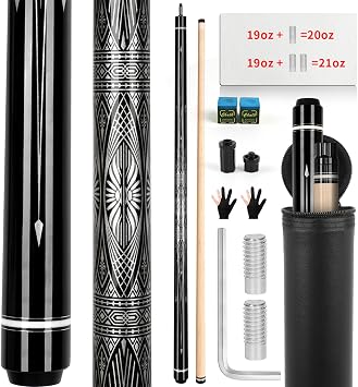 IIQ Pool Cues Stick, Pool Cue Stick Sets of 4/3/1 Cue Sticks 58 inch Pool Cues Adult Canadian Maple Wood Billiard Stick