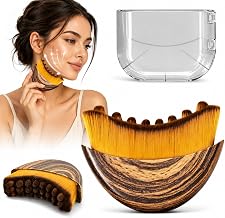 Vn care Lymphatic Contour Face Brush for Sculpting & Drainage – Facial Massager for Jawline, Chin & Neck – Reduces Puffiness, Promotes Detox & Lift – Soft Bristles, Improves Skin Glow, Includes Travel Case