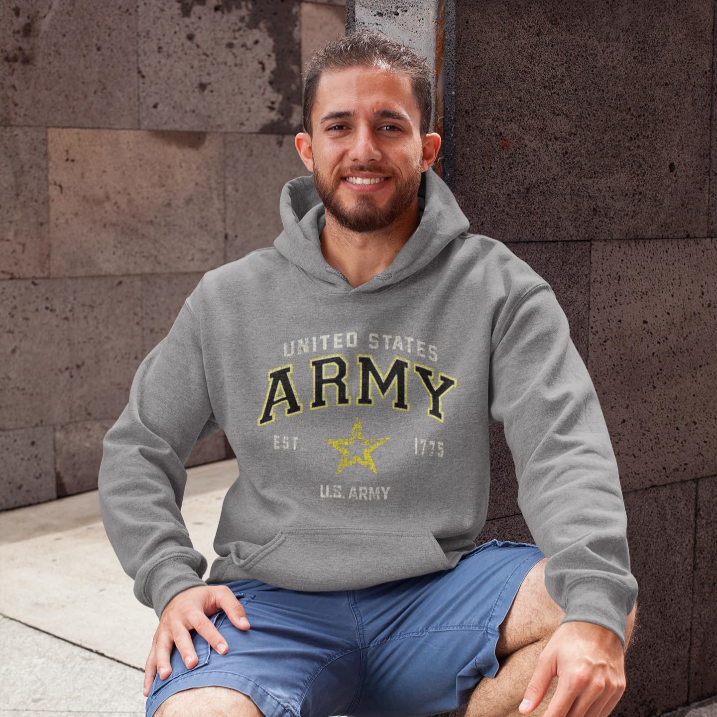 Armed Forces Gear Men's Army Star 1775 Hooded Sweatshirt