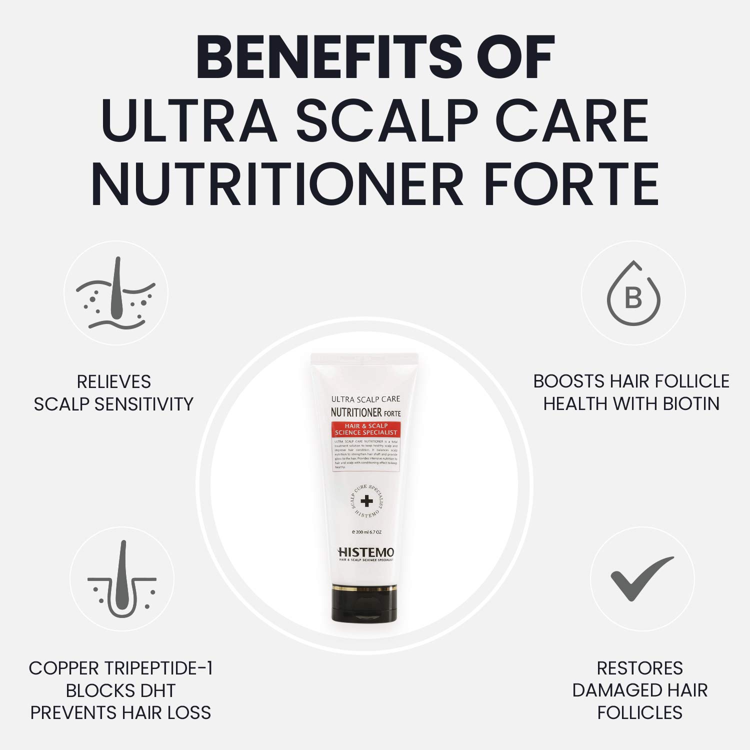 Ultra Scalp Care Conditioner, Nutritioner with DHT Blocker for Thinning Hair, Promote Thicker Growth with Biotin & Panthenol, Hair Regrowth & Hair Loss Protection for Men & Women (8.45 oz)